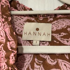 Hannah 100% silk dress. Size 1 (S/M) Maxi with belt. 3/4 sleeves. Never worn